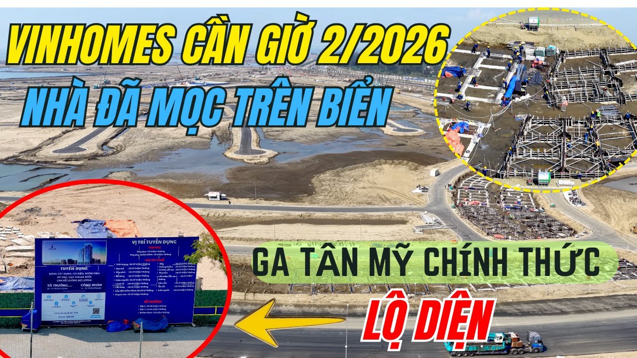 Vinhomes Cần Giờ Xây Nhà Đồng Loạt, Ga Tân Mỹ Metro Cần Giờ Chính Thức Lộ Diện