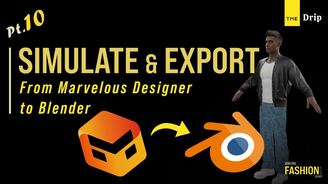 Export from Marvelous Designer to Blender │ Digital Fashion Design │ Pt.10
