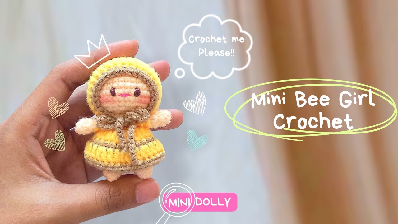 Mini Bee Girl Crochet (1/2) | Amigurumi for beginners | How to crochet