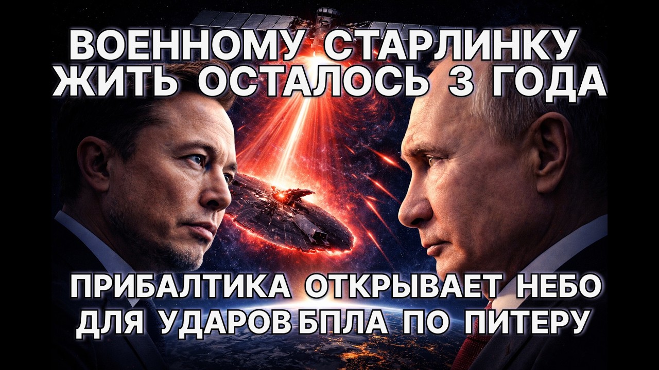 Военному Старлинку жить три года. Прибалтика открывает небо для ударов БПЛА по Питеру / #ЗАУГЛОМ