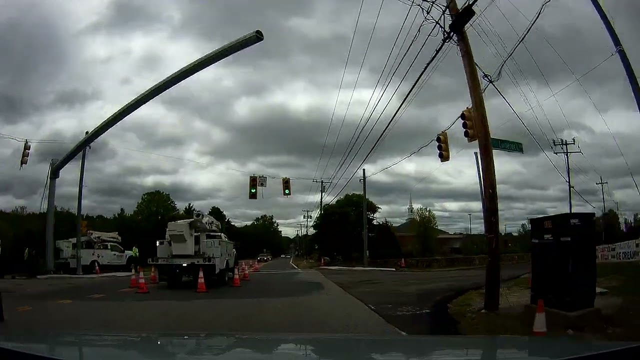 Roadwork at the intersection Douglas Pike and Limerock Rd in Smithfield, Rhode Island
