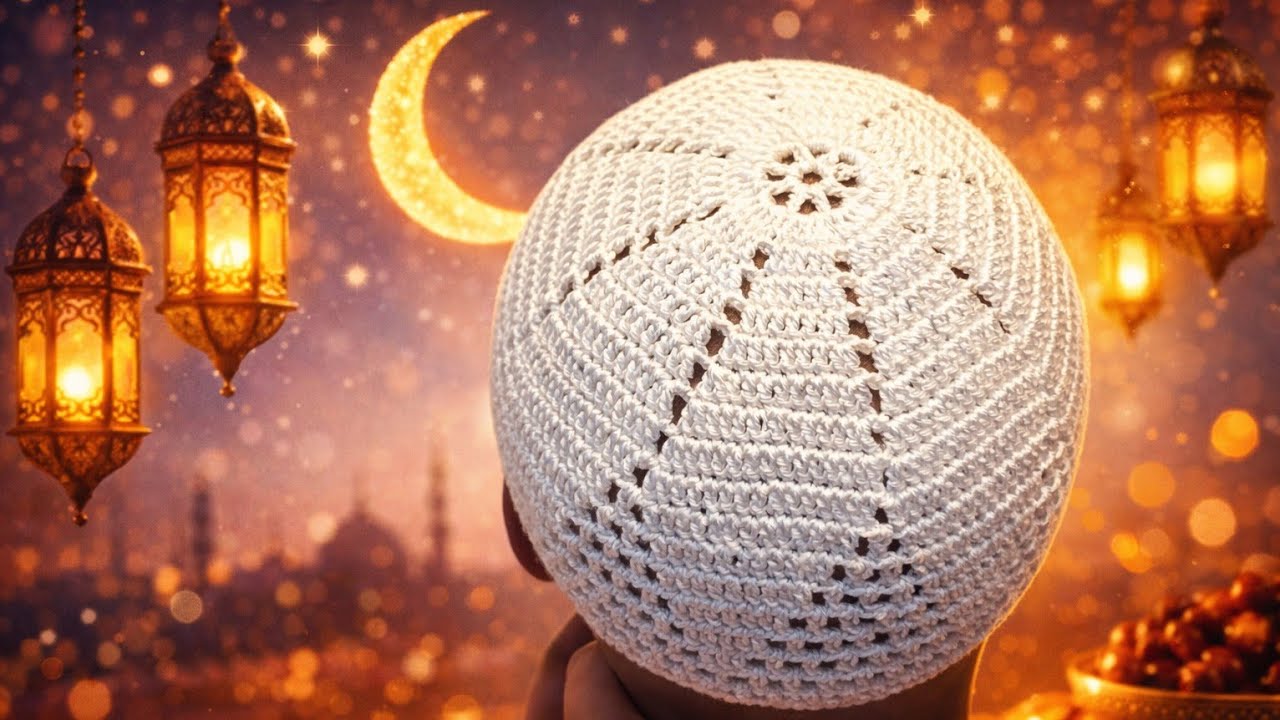 طاقية صلاة بالكروشيه خطوة بخطوة | Crochet Prayer Cap