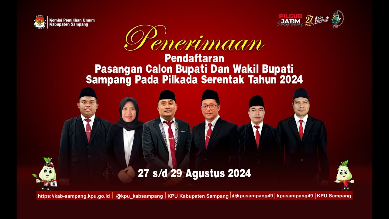 LIVE IN KPU SAMPANG II II PENERIMAAN PENDAFTARAN PASANGAN CALON BUPATI & WAKIL BUPATI SAMPANG