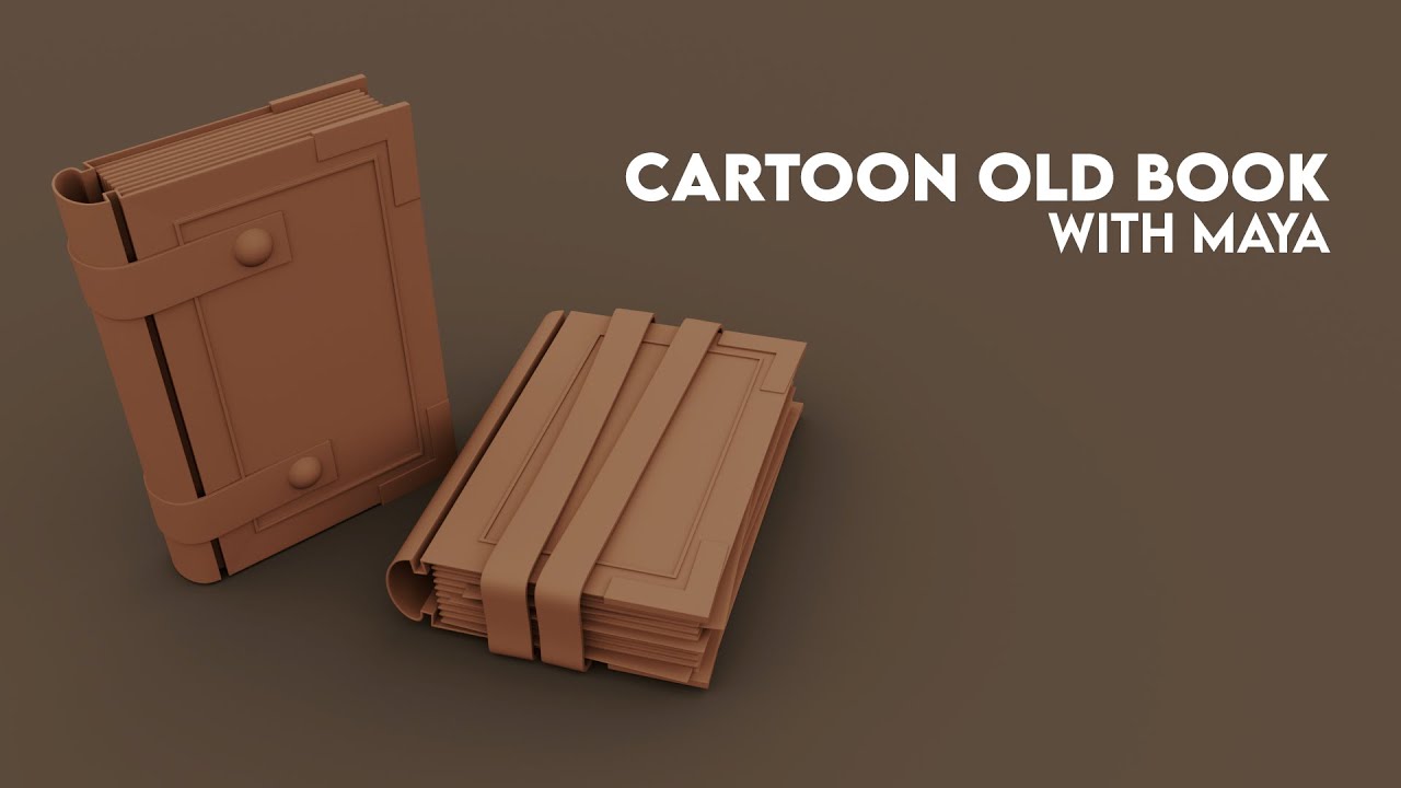 Modeling 3D cartoon old book with Autodesk Maya 2022