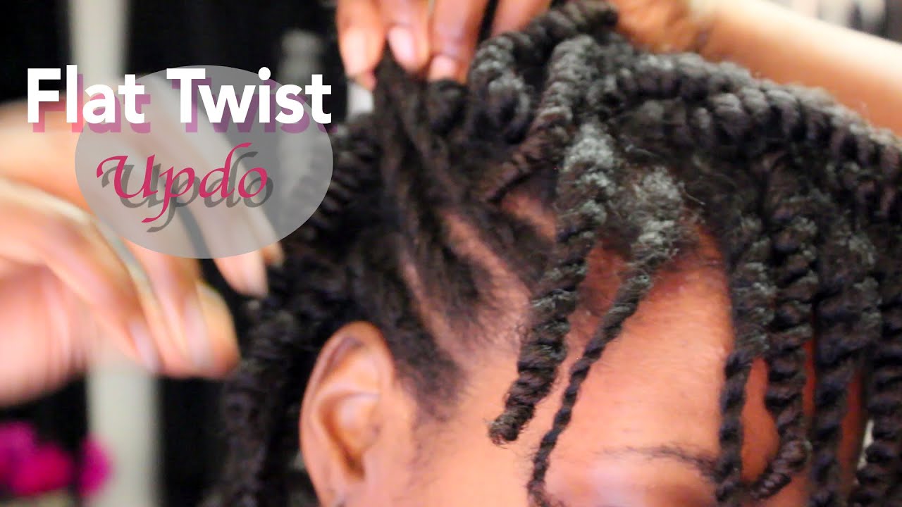 Natural Hair Protective Styling Flat Twist Updo|BEAUTYCUTRIGHT