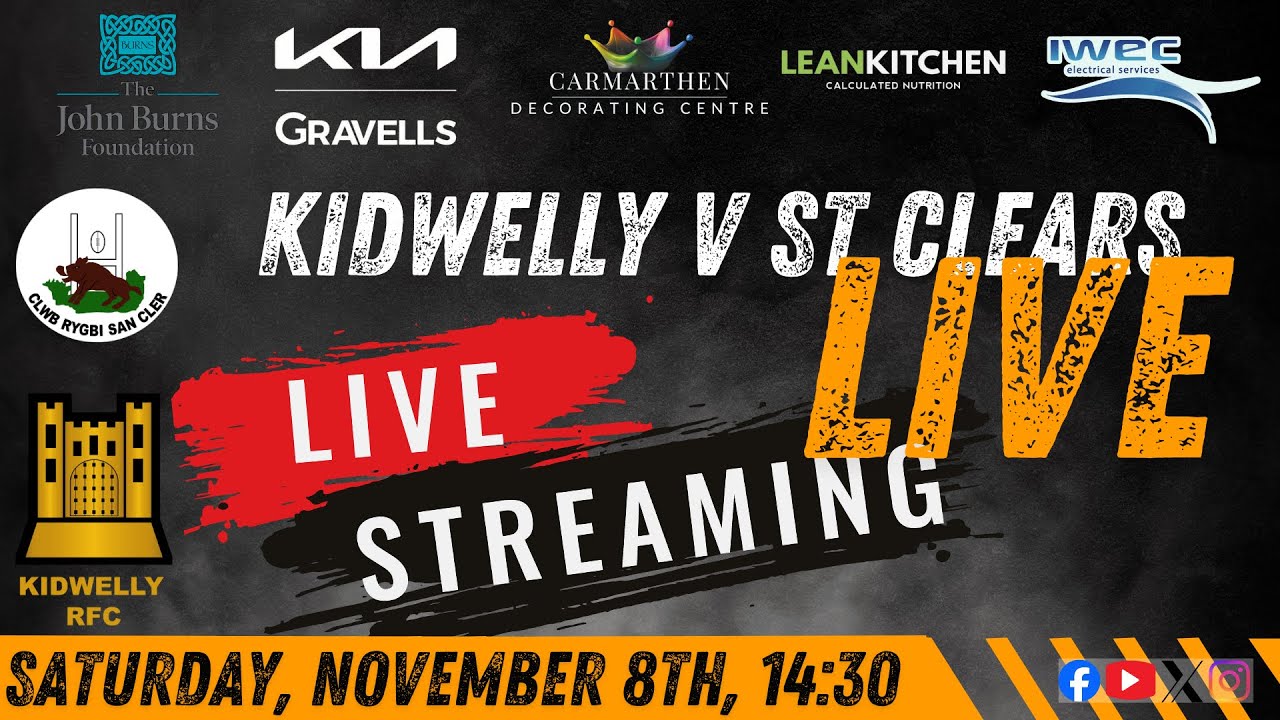 WRU Division 1 West - Kidwelly v St Clears - 8th November 2025 - 14:30