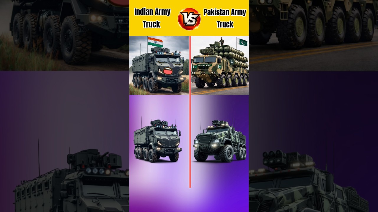 Indian Army Truck VS Pakistan Army Truck|#shortsfeed #indianarmy #pakistanarmy #comparison #vs