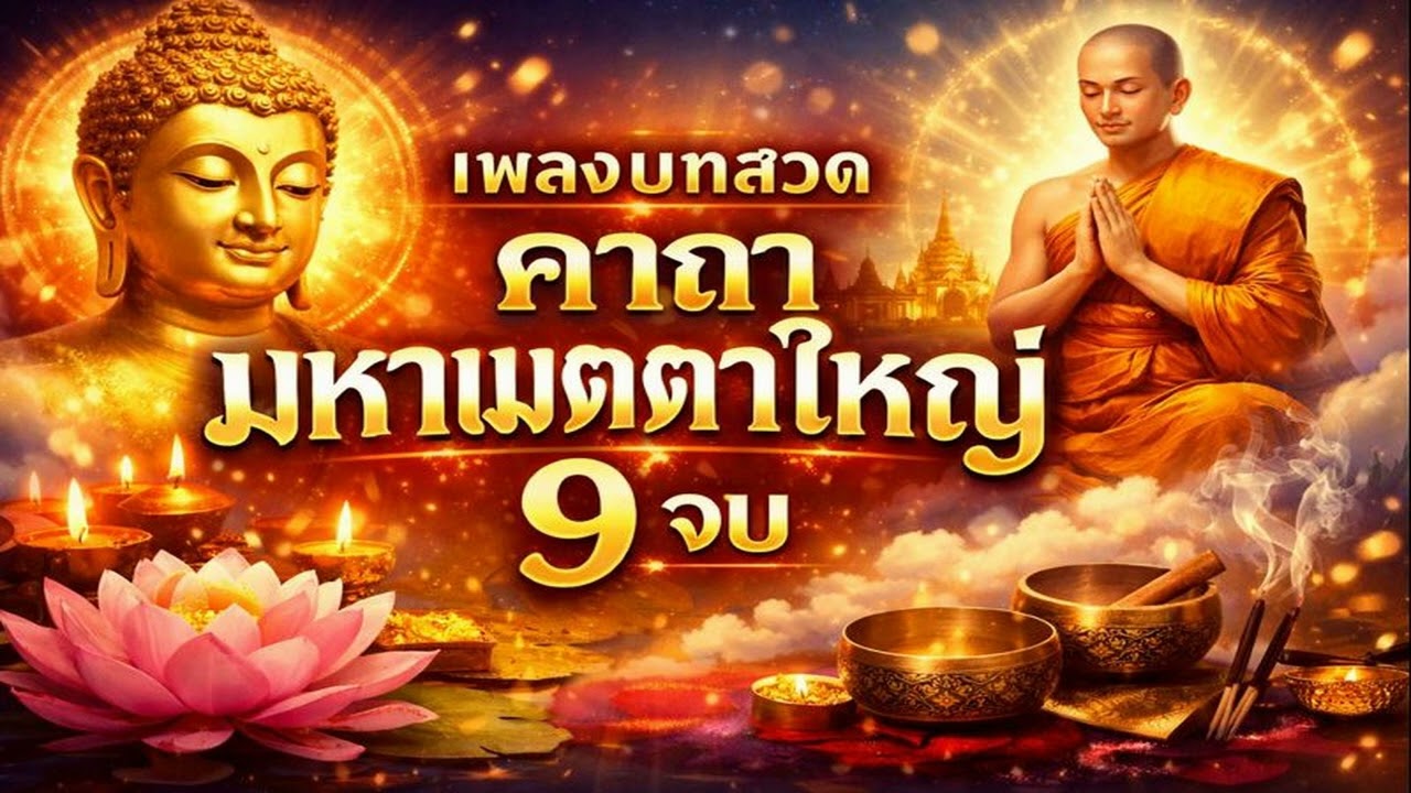บทสวดมหาเมตตาใหญ่ (ยาวพิเศษ 9 จบ) แผ่เมตตาครอบคลุม 3 โลก เทวดารักษา สิ่งศักดิ์สิทธิ์คุ้มครอง