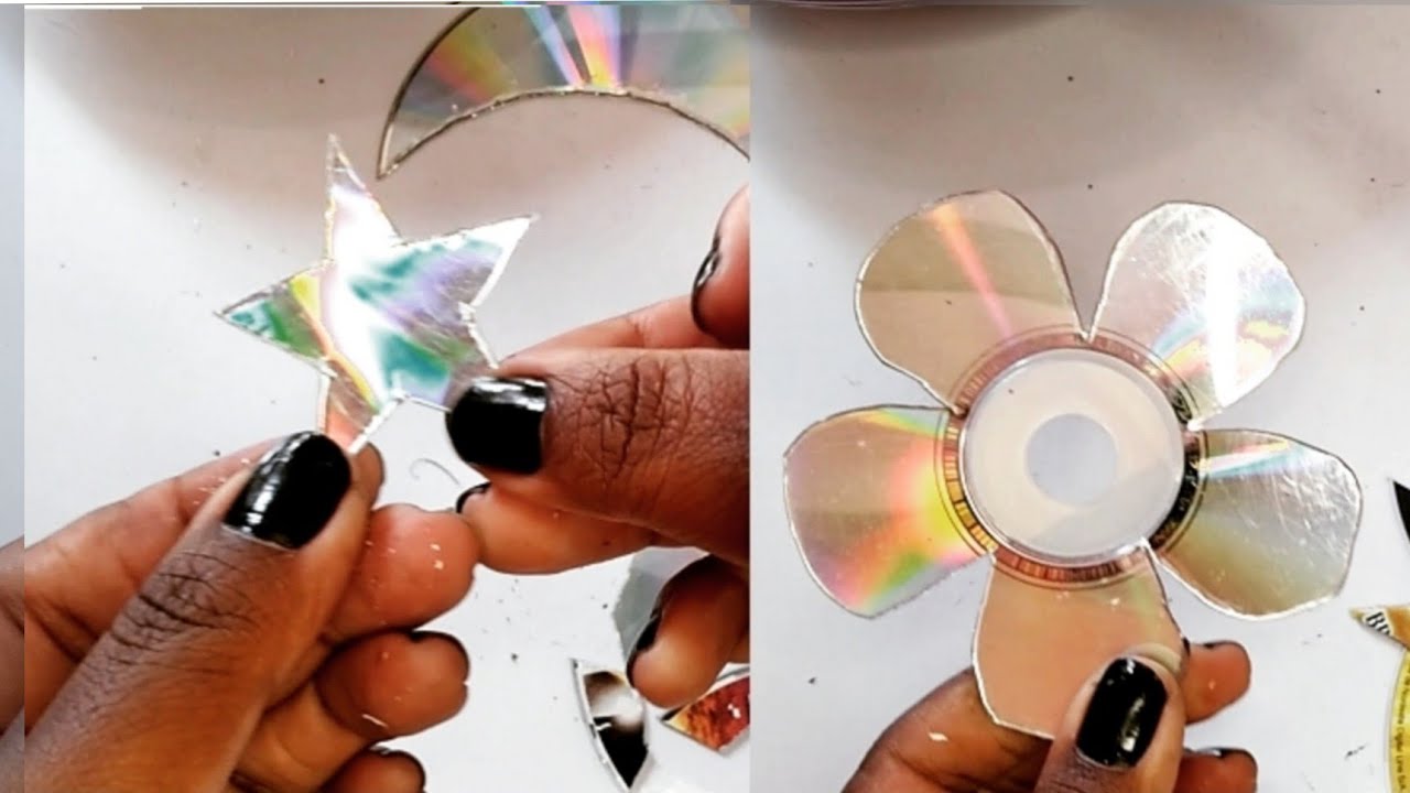 DICA DE COMO CORTAR CD SEM TRINCAR E QUEBRAR + 2 IDÉIAS COM CDs | Cristina Moura