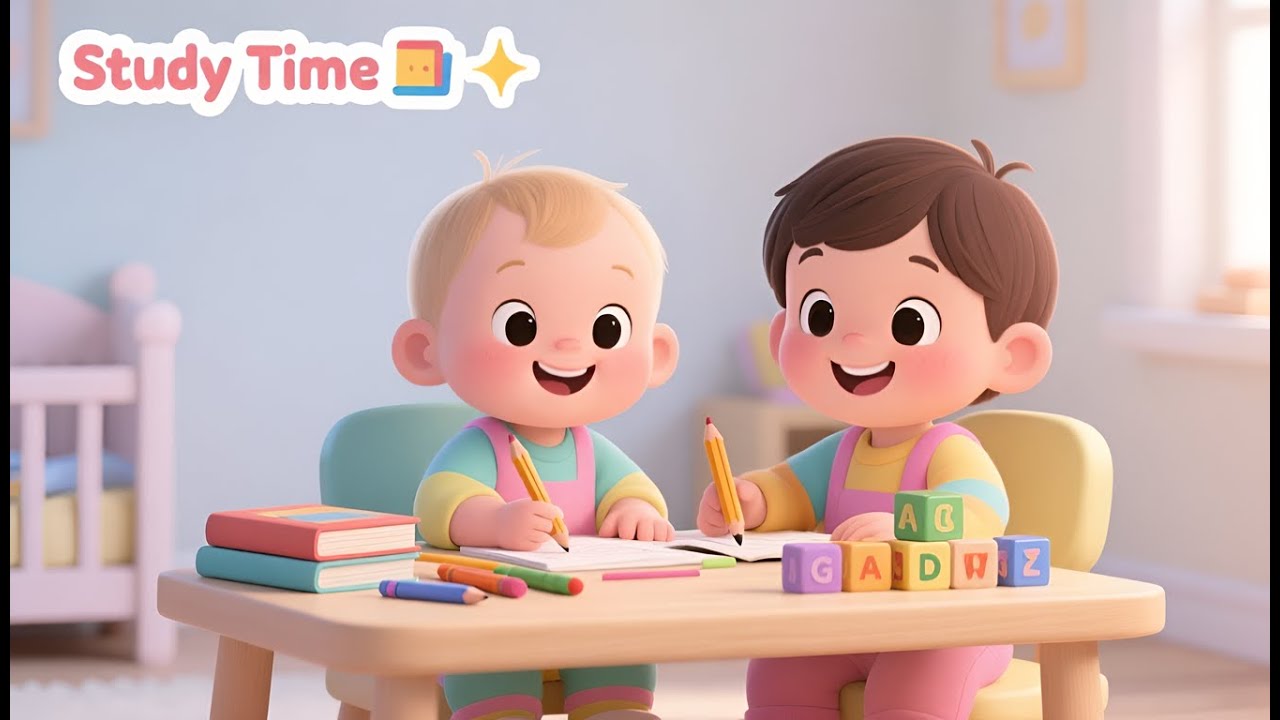 “Study Time Song | Let’s Learn Together Rhyme for Kids