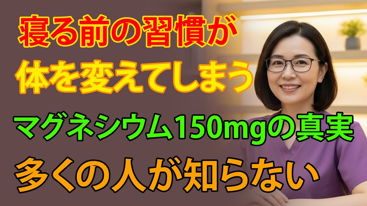 【なぜ報道しない？】「寝る前にマグネシウムを150mgとると、実は●●になり大変なことに..-」を世界一わかりやすく要約してみた【本要約】