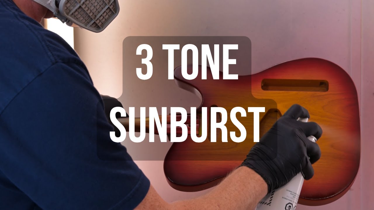 How to Spray a 3 Tone Sunburst with Nitrocellulose Lacquer Aerosols - Oxford Guitar Supply