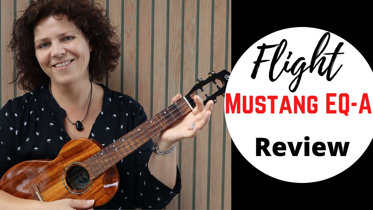 FLIGHT MUSTANG EQ - A (CE) Tenor UKULELE REVIEW - with English SUBTITLES