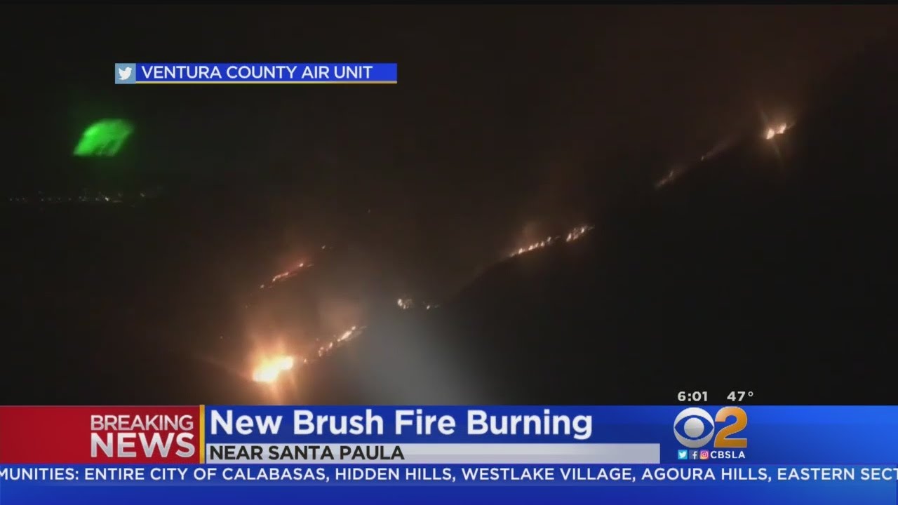 New Brush Fire Erupts In Hard-To-Reach Santa Paula
