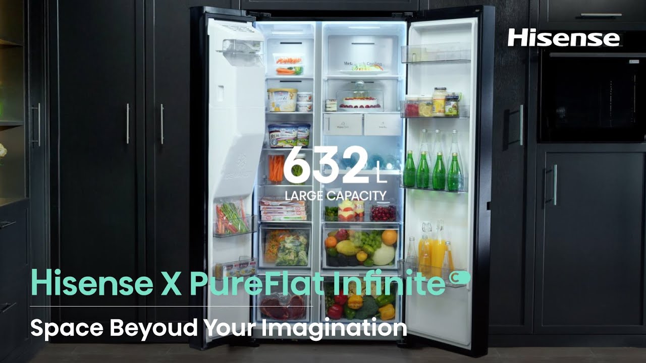 Hisense X PureFlat Infinite Refrigerator：Space Beyoud Your Imagination | Side-by-side
