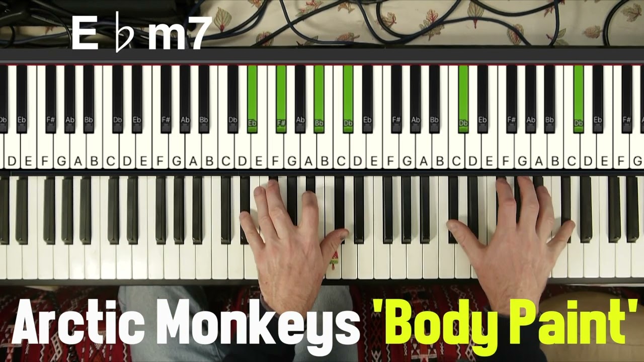 'Body Paint' piano play-along with original track Arctic Monkeys