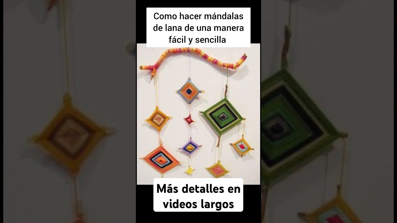 Como hacer mándalas de lana fácil y sencillo 