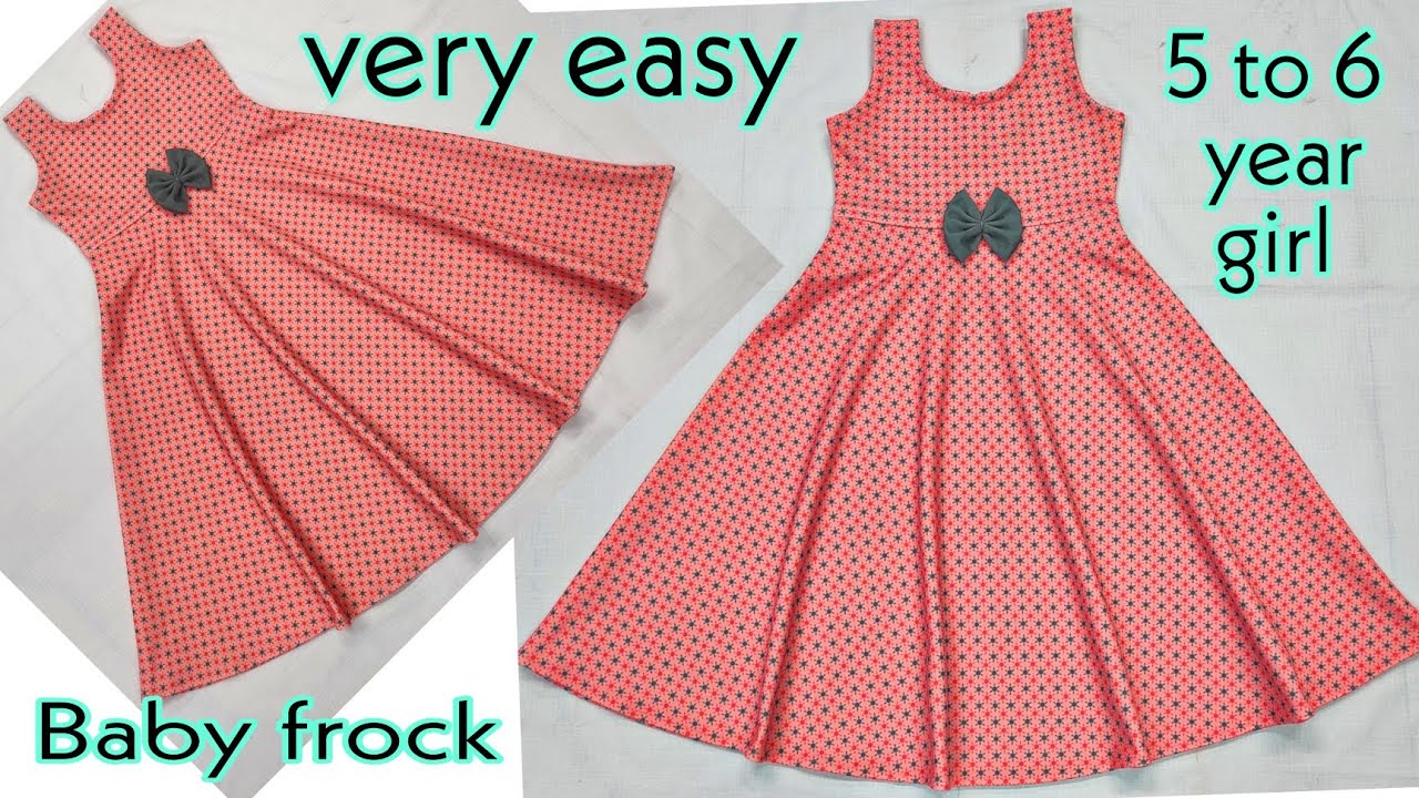 Umbrella cot baby frock cutting and stitching 5 to 6 year girl