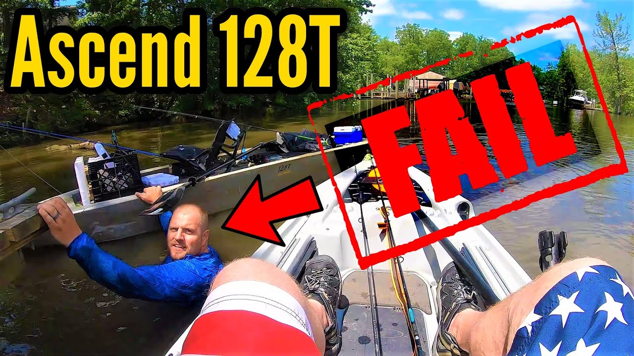 Kayak Fishing Fail & Water Rescue (Ascend 128T Flip)