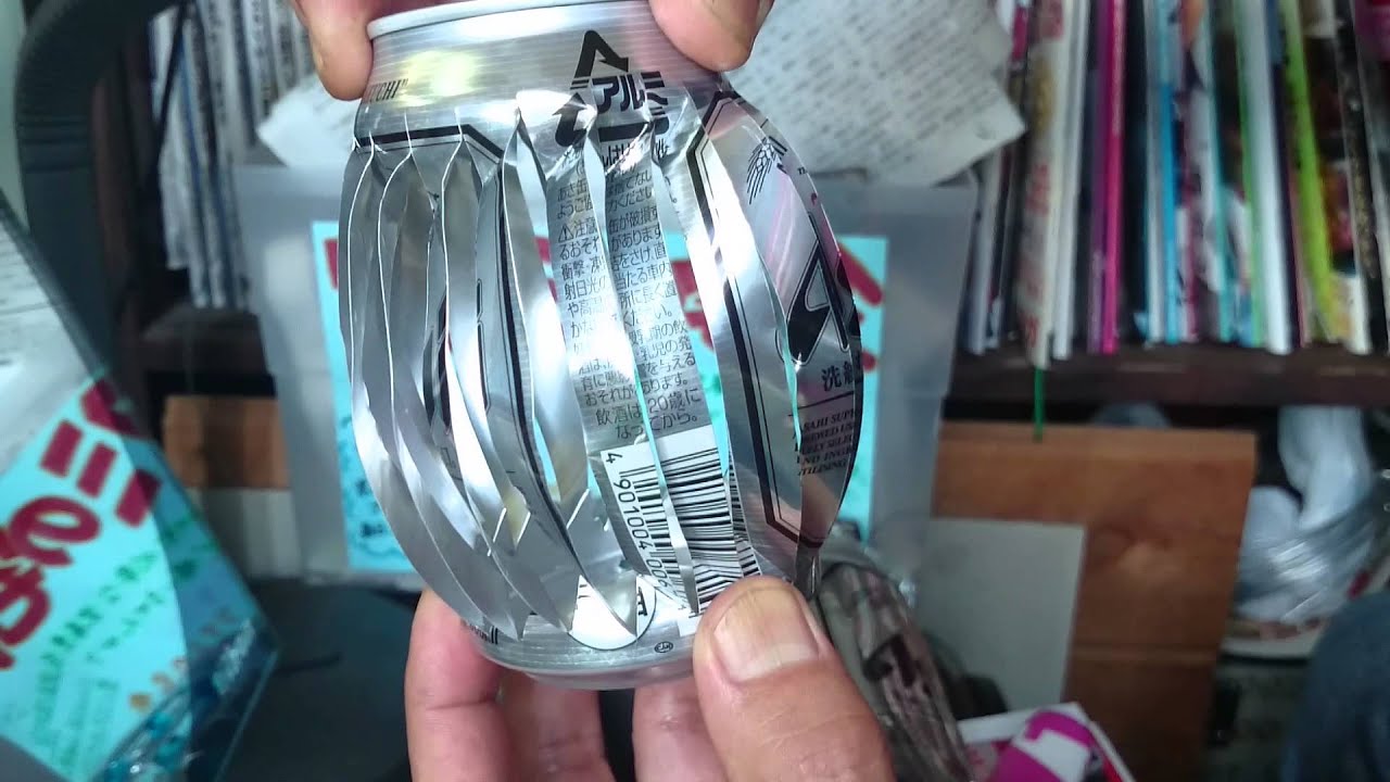 アルミ缶風車を10分で作る動画