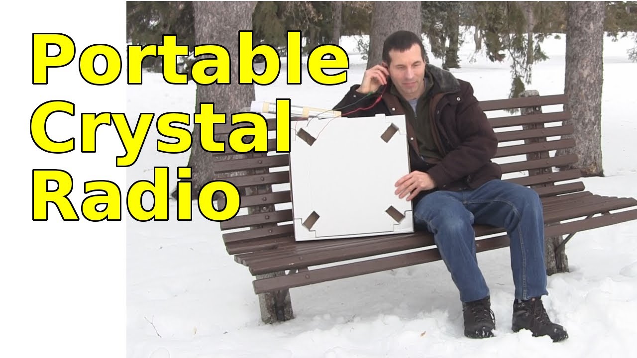 Portable Crystal Radio using Loop Antenna and Pizza Box