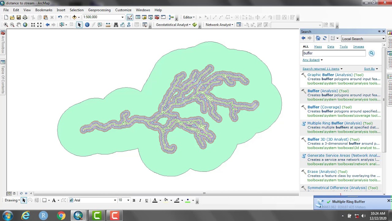 How to prepare distance from streams map using ArcGIS