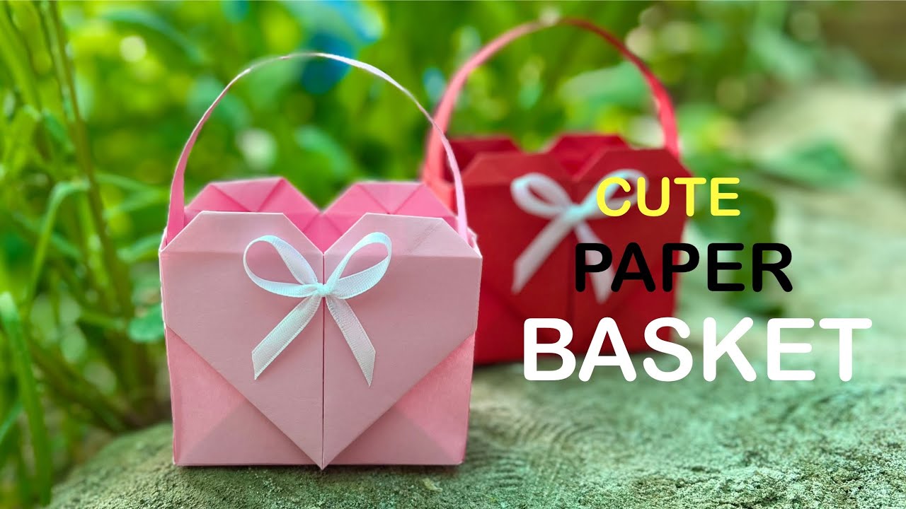 PAPER BASKET DIY / How to Make a Paper Basket/ Origami Basket 