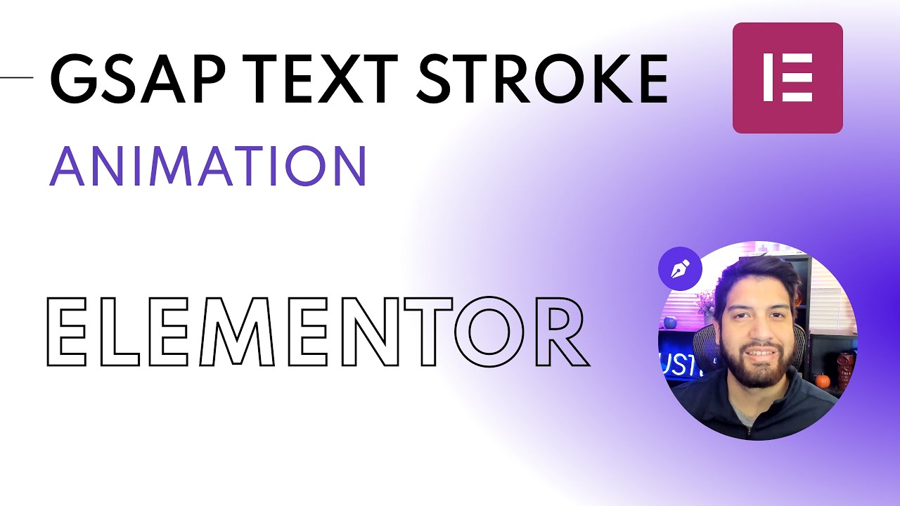 GSAP Text Stroke Animation In Elementor Pro | SVG Animation