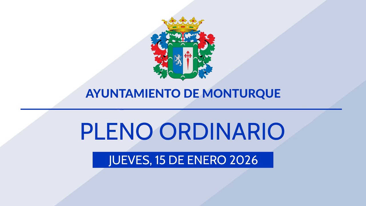Pleno Extraordinario - Ayuntamiento de Monturque (15-01-2026)