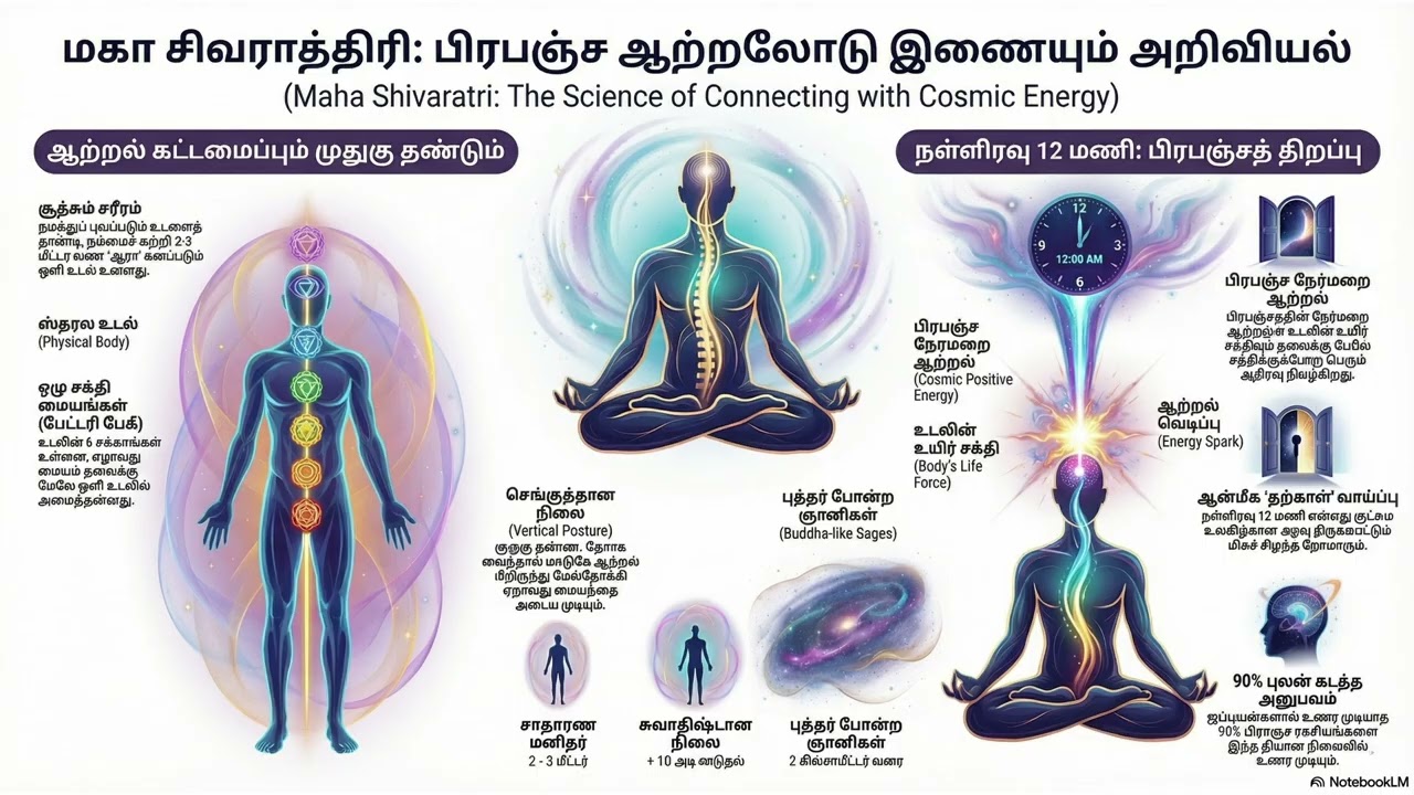 மகா சிவராத்திரி அறிவியல்:  ஒளி உடலும் பிரபஞ்ச ஆற்றல் சந்திப்பும்.