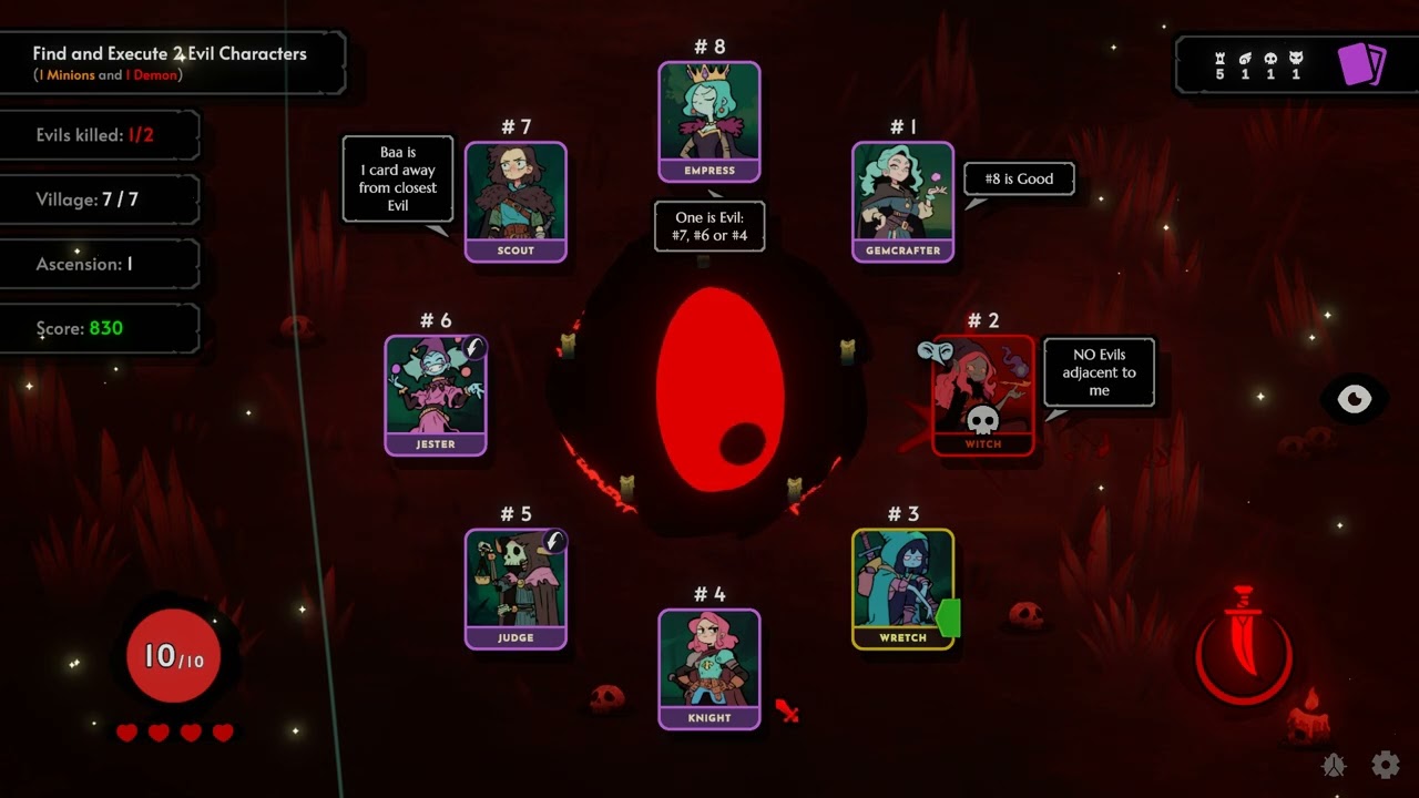 Demon Bluff (playtest) - logic puzzle meets social deduction game