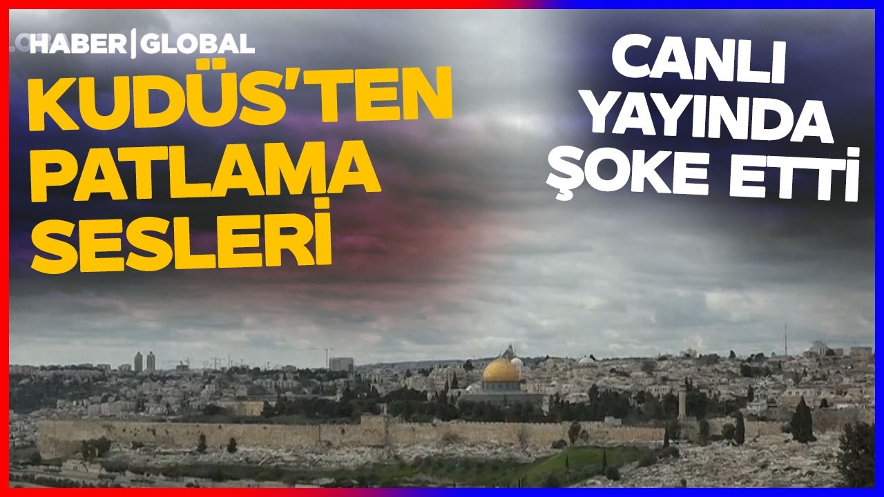 CANLI YAYINDA KUDÜS'TE PATLAMA! İran Füzeleri Kudüs'e Ulaştı! İsrail Demir Kubbesi Harekete Geçti