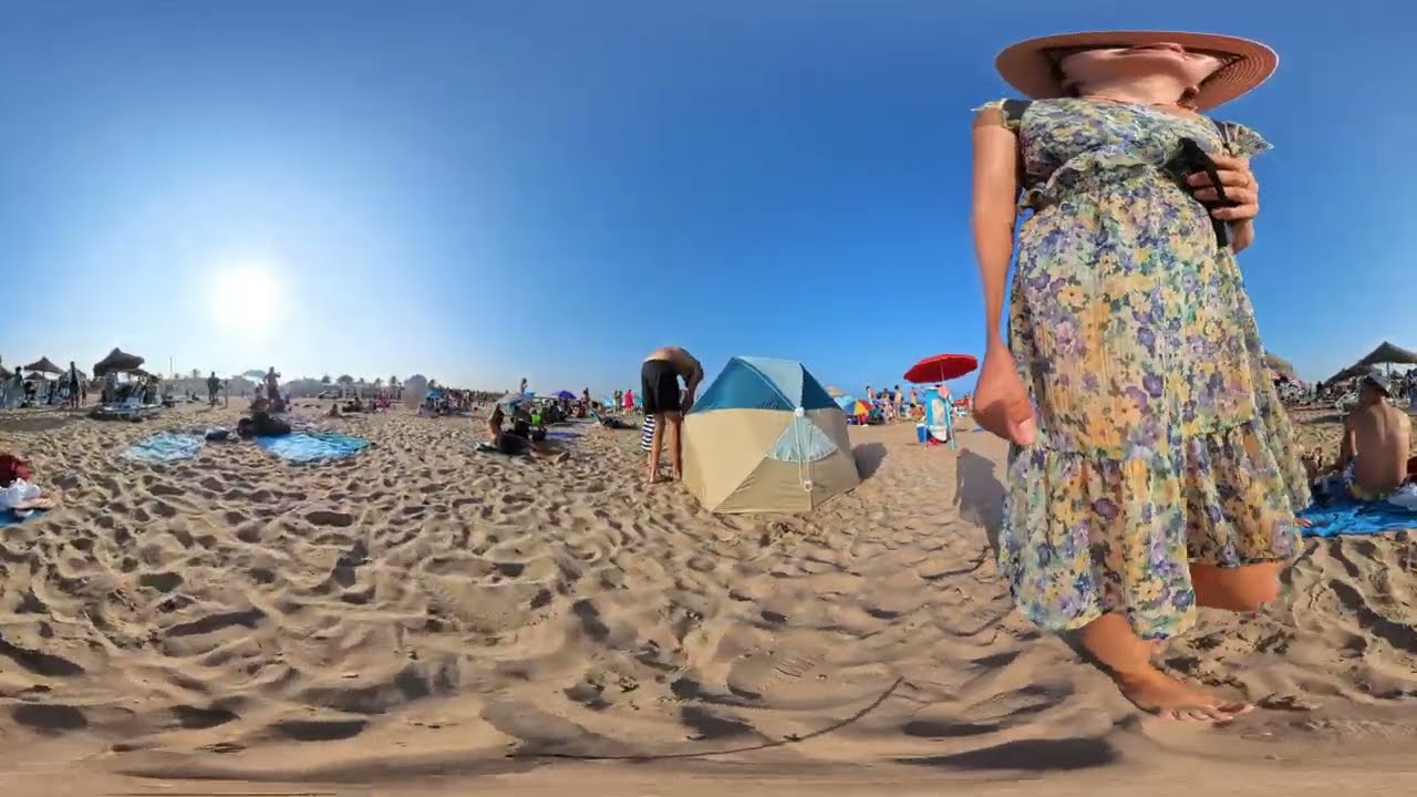 VR 360° Beach Walking | Saplaya Beach | Virtual 3D Walking Tour | 26 08 2024 | 5.7K 60 FPS