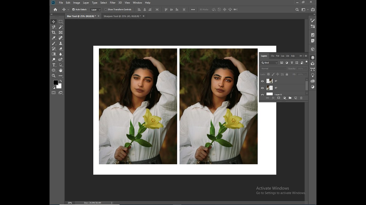 Class # 20 Adobe Photoshop CC 2019 Blur Tool_Sharpen Tool_Smudge Tool