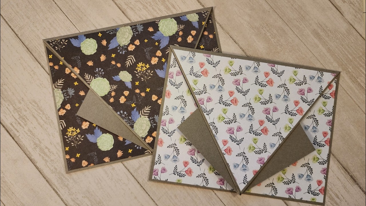 Easy Arrow Fold Cards DIY Paper Craft