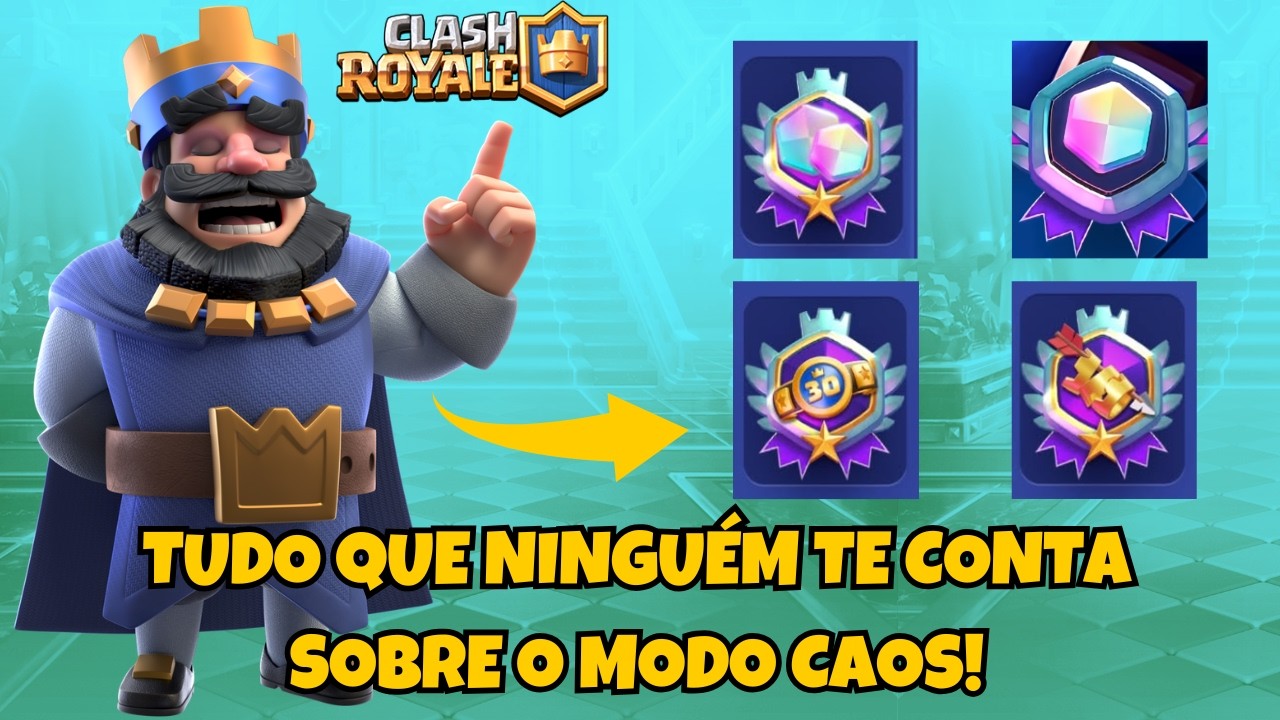 COMO PEGAR TODOS EMBLEMAS no MODO CAOS + Melhores Decks