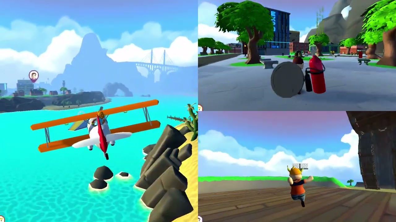 Totally Reliable Delivery Service - three local players split screen multiplayer coop mode