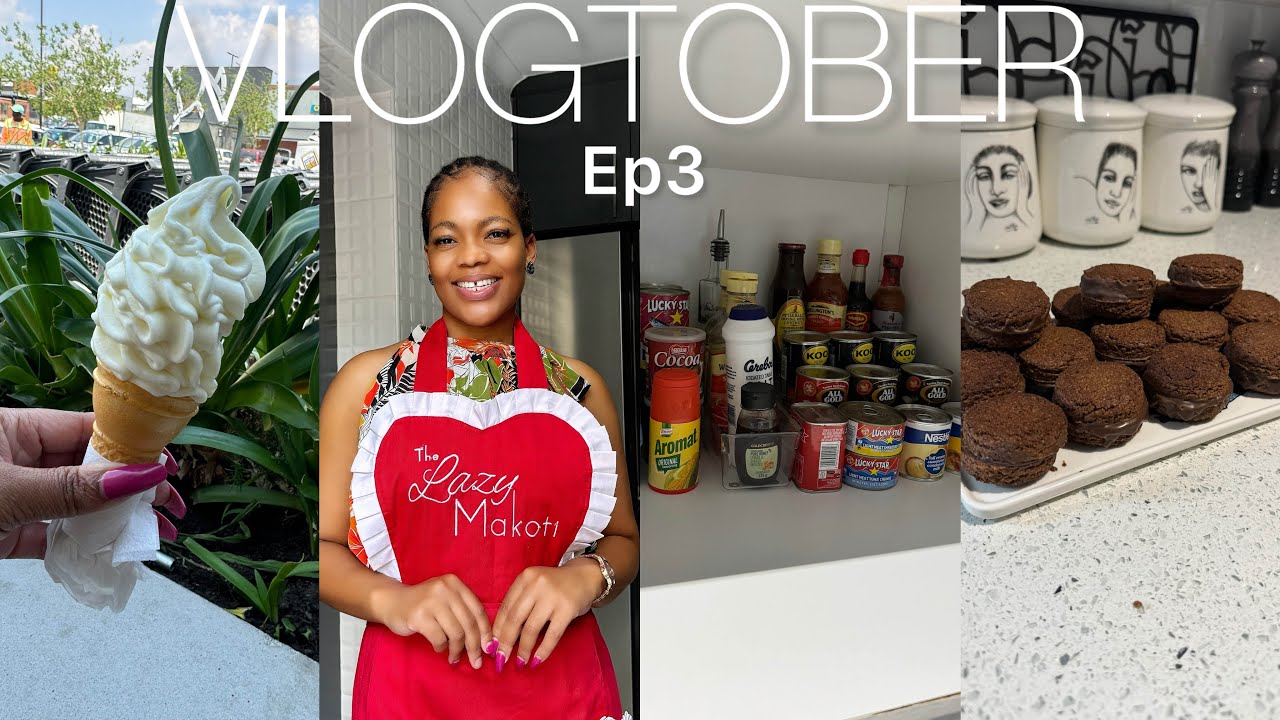 VLOGTOBER Ep3: Organising grocery cupboard | Baking Romany cream biscuits  | South African YouTuber