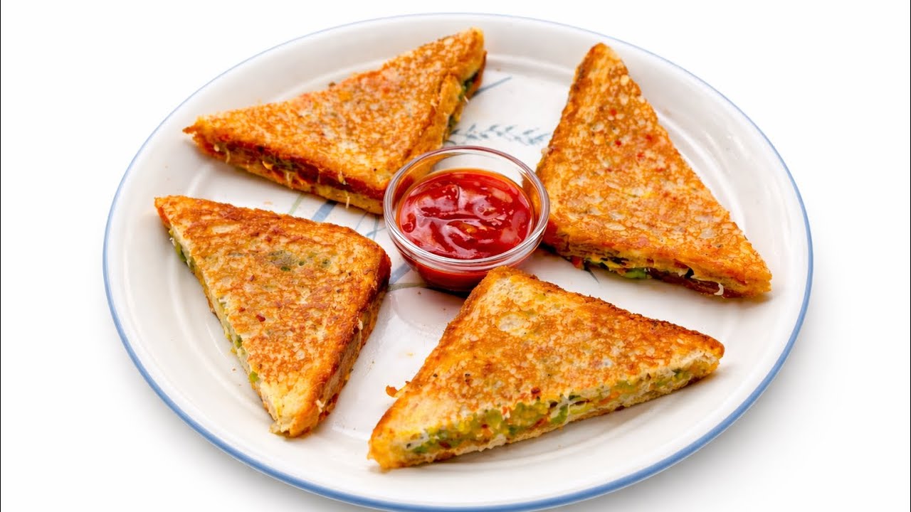 Рецепт сэндвича с картофелем и горошком | Рецепт хрустящего картофельного сэндвича | Острый карто...