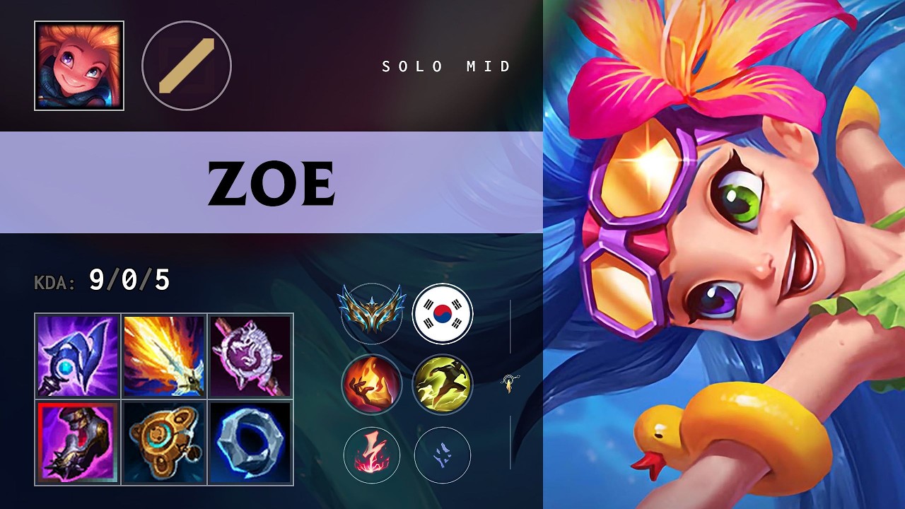 Zoe Mid vs Kayle - KR Challenger Patch 26.19