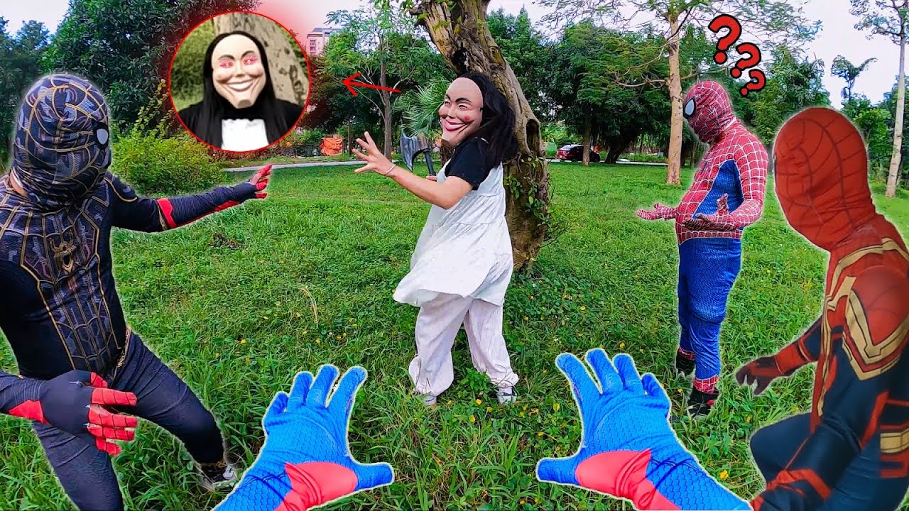 5 Spider-Man Confront the Smiling Woman in the Open Field — What Is She Doing? (Action POV)