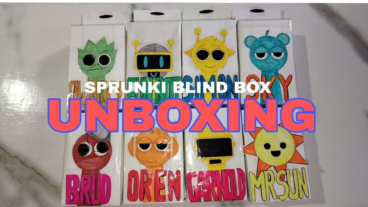 💸PAPER DIY 💸 RANDOM INCREDIBOX SPRUNKI BLIND BOX UNBOXING  🛍️
