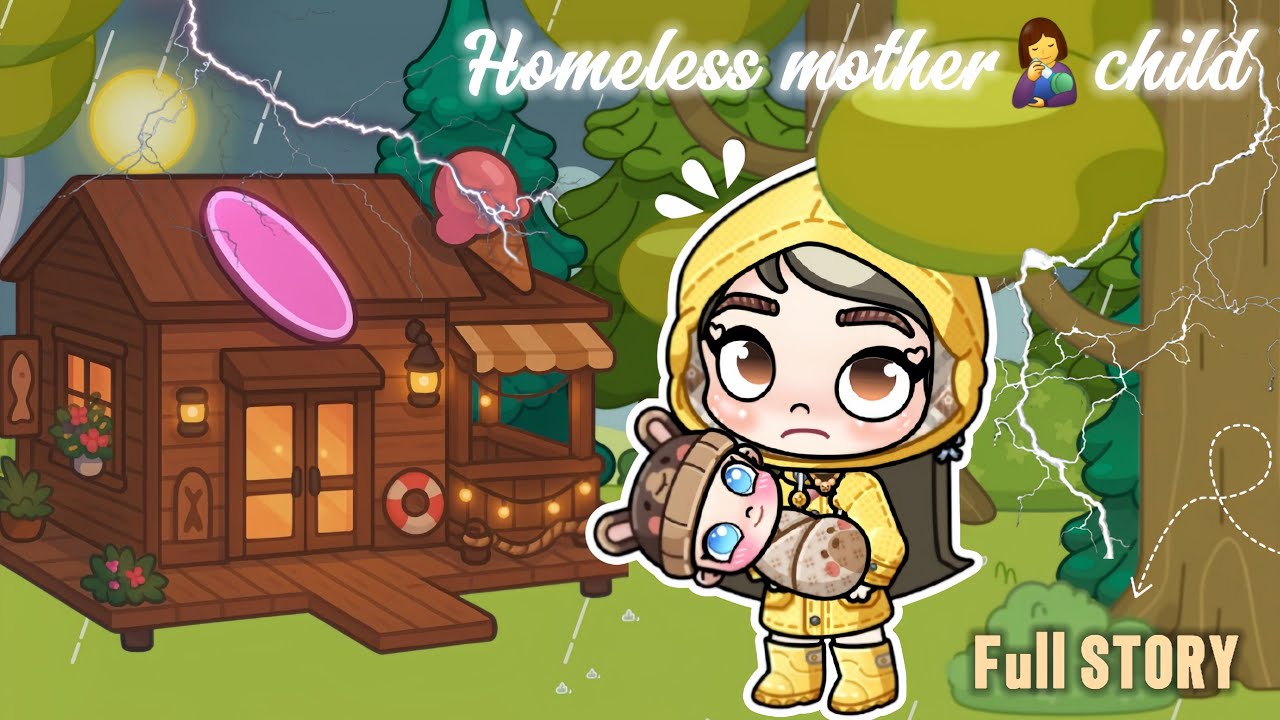 Full Story AVATAR | Homeless mother & child | rainstorm at FISHING HUT house 🎣😻 Morning Routine ASMR