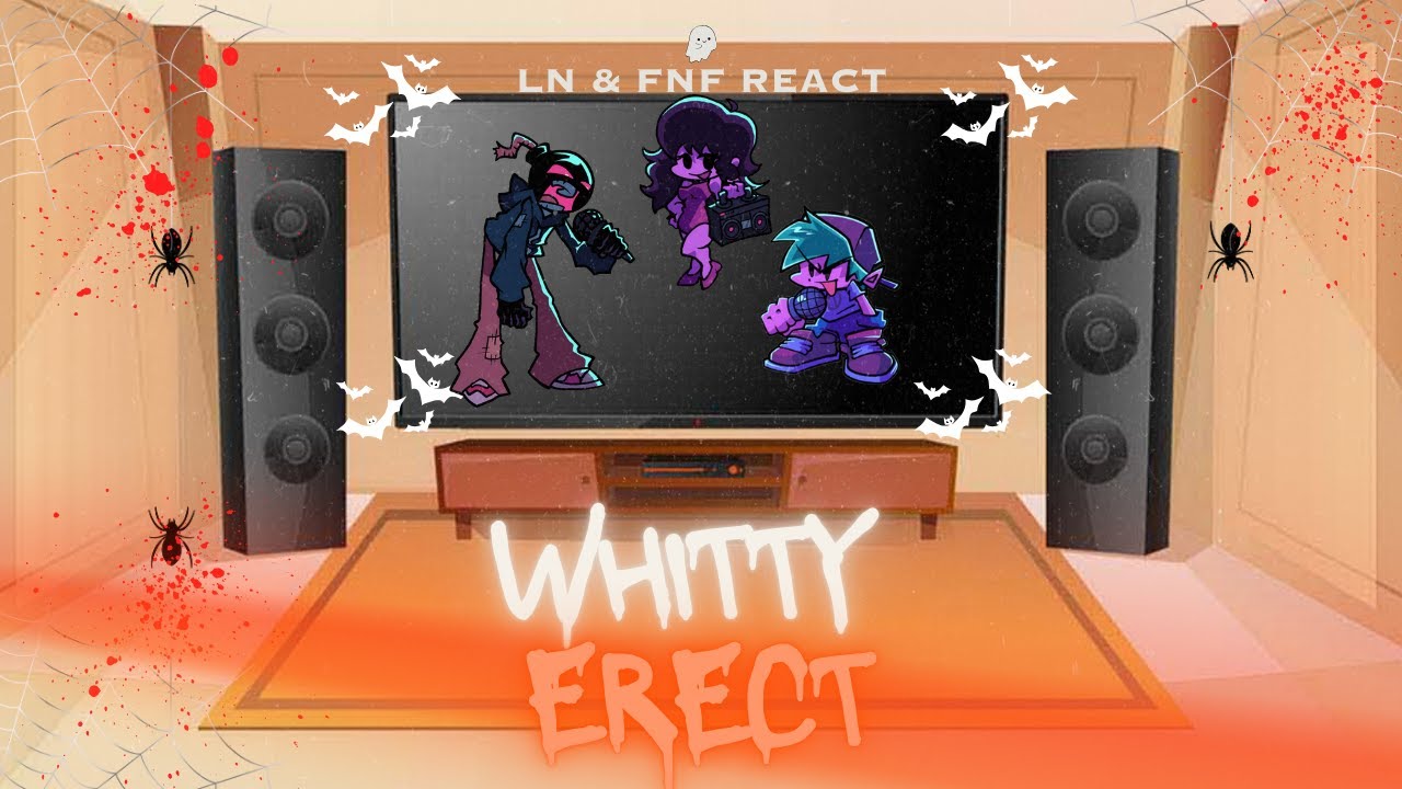 LN и FNF реагируют 👻FNF Whitty Erect Remix👻 FNF Mod / Gacha Club