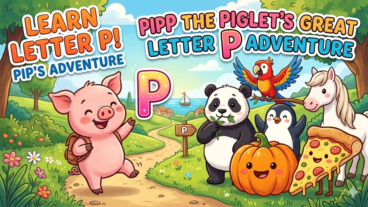 Learn the Letter P! 🐷 Pigy the Piglet’s Phonics Adventure | ABC Stories for Toddlers with Intro Song