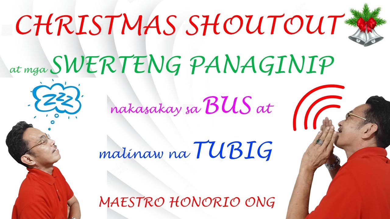 Christmas Shoutout at mga Swerteng Panaginip, nakasakay sa Bus,  Bangin at Malinaw na Tubig 😴🧑‍🎄😴