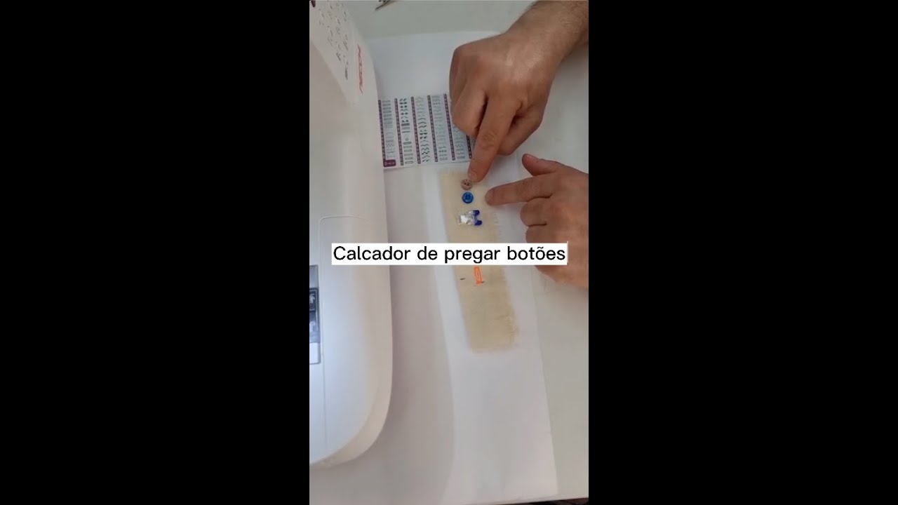 Use o calcador para pregar botões na máquina!