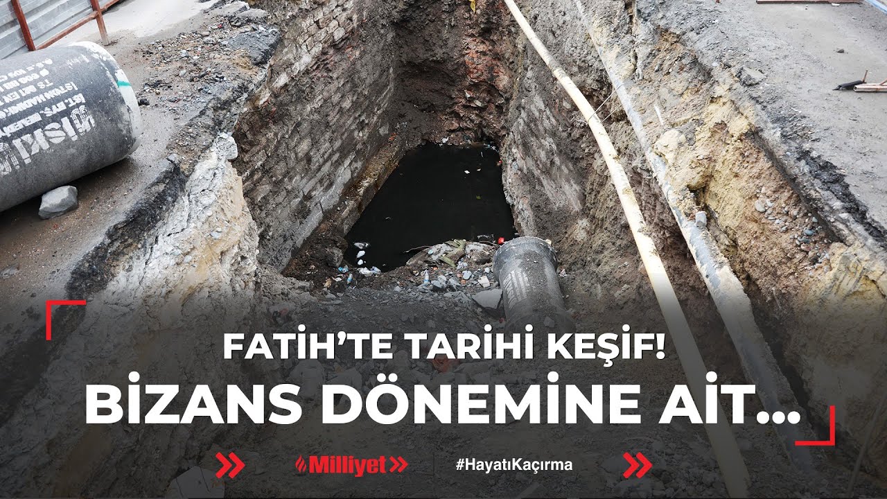 İstanbul'un göbeğinde İSKİ kazısı sırasında tarihi keşif