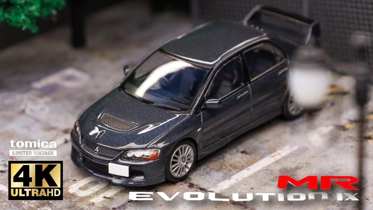 Tomytec 1:64 - Mitsubishi Lancer GSR Evolution IX MR l Cinema Shot 4K Die-cast