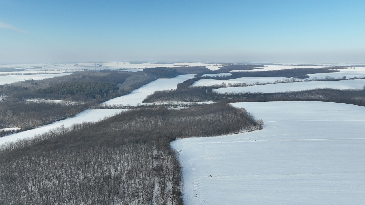 Silent Winter Fields – Cinematic Aerial 4K